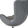 image:imageFlash Furniture Rally White LeatherSoft Saddle Wing OttomanGray Leathersoft