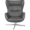 image:imageFlash Furniture Rally White LeatherSoft Saddle Wing OttomanGray Leathersoft