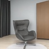 image:imageFlash Furniture Rally White LeatherSoft Saddle Wing OttomanGray Leathersoft