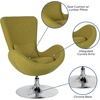 image:imageFlash Furniture Rally White LeatherSoft Saddle Wing OttomanGreen Fabric
