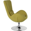 image:imageFlash Furniture Rally White LeatherSoft Saddle Wing OttomanGreen Fabric