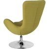image:imageFlash Furniture Rally White LeatherSoft Saddle Wing OttomanGreen Fabric