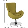 image:imageFlash Furniture Rally White LeatherSoft Saddle Wing OttomanGreen Fabric