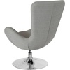 image:imageFlash Furniture Rally White LeatherSoft Saddle Wing OttomanLight Gray Fabric