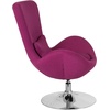 image:imageFlash Furniture Rally White LeatherSoft Saddle Wing OttomanMagenta Fabric