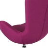 image:imageFlash Furniture Rally White LeatherSoft Saddle Wing OttomanMagenta Fabric