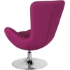 image:imageFlash Furniture Rally White LeatherSoft Saddle Wing OttomanMagenta Fabric
