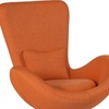 image:imageFlash Furniture Rally White LeatherSoft Saddle Wing OttomanOrange Fabric