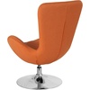 image:imageFlash Furniture Rally White LeatherSoft Saddle Wing OttomanOrange Fabric