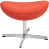 image:imageFlash Furniture Rally White LeatherSoft Saddle Wing OttomanOrange Fabric