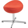 image:imageFlash Furniture Rally White LeatherSoft Saddle Wing OttomanOrange Fabric