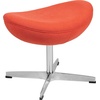 image:imageFlash Furniture Rally White LeatherSoft Saddle Wing OttomanOrange Fabric