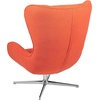 image:imageFlash Furniture Rally White LeatherSoft Saddle Wing OttomanOrange Fabric