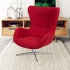 image:imageFlash Furniture Rally White LeatherSoft Saddle Wing OttomanRed Fabric