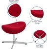 image:imageFlash Furniture Rally White LeatherSoft Saddle Wing OttomanRed Fabric