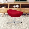 image:imageFlash Furniture Rally White LeatherSoft Saddle Wing OttomanRed Fabric