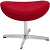 image:imageFlash Furniture Rally White LeatherSoft Saddle Wing OttomanRed Fabric