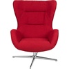 image:imageFlash Furniture Rally White LeatherSoft Saddle Wing OttomanRed Fabric