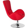 image:imageFlash Furniture Rally White LeatherSoft Saddle Wing OttomanRed Fabric