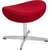 image:imageFlash Furniture Rally White LeatherSoft Saddle Wing OttomanRed Fabric