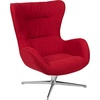 image:imageFlash Furniture Rally White LeatherSoft Saddle Wing OttomanRed Fabric