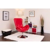 image:imageFlash Furniture Rally White LeatherSoft Saddle Wing OttomanRed Leathersoft