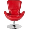 image:imageFlash Furniture Rally White LeatherSoft Saddle Wing OttomanRed Leathersoft
