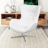 image:imageFlash Furniture Rally White LeatherSoft Saddle Wing OttomanWhite Leathersoft