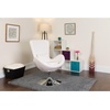 image:imageFlash Furniture Rally White LeatherSoft Saddle Wing OttomanWhite Leathersoft