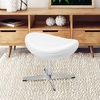 image:imageFlash Furniture Rally White LeatherSoft Saddle Wing OttomanWhite Leathersoft