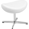image:imageFlash Furniture Rally White LeatherSoft Saddle Wing OttomanWhite Leathersoft