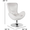 image:imageFlash Furniture Rally White LeatherSoft Saddle Wing OttomanWhite Leathersoft