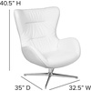 image:imageFlash Furniture Rally White LeatherSoft Saddle Wing OttomanWhite Leathersoft
