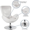 image:imageFlash Furniture Rally White LeatherSoft Saddle Wing OttomanWhite Leathersoft