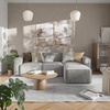 image:imageFlash Furniture Sectional Middle Chair Module Gray  Modular Design Luxury Fabric Living Room Family Room