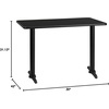 image:imageFlash Furniture Stiles 30 x 42 Rectangular Black Laminate Table Top with 5 x 22 Table Height Bases  Table Height Laminate Commercial Use Durable ConstructionBlack