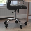 image:imageFlash Furniture Whitney High Back Black LeatherSoft Executive Swivel Office Chair with Gold Frame Arms and Transparent Roller Wheels  Transparent Roller Wheels 360 Swivel Height Adjustable Commercial GradeBlack LeathersoftChrome Frame