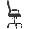 image:imageFlash Furniture Whitney High Back Black LeatherSoft Executive Swivel Office Chair with Gold Frame Arms and Transparent Roller Wheels  Transparent Roller Wheels 360 Swivel Height Adjustable Commercial GradeBlack LeathersoftBlack Frame