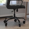 image:imageFlash Furniture Whitney High Back Black LeatherSoft Executive Swivel Office Chair with Gold Frame Arms and Transparent Roller Wheels  Transparent Roller Wheels 360 Swivel Height Adjustable Commercial GradeBlack LeathersoftBlack Frame