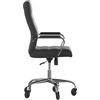 image:imageFlash Furniture Whitney High Back Black LeatherSoft Executive Swivel Office Chair with Gold Frame Arms and Transparent Roller Wheels  Transparent Roller Wheels 360 Swivel Height Adjustable Commercial GradeBlack LeathersoftChrome Frame