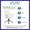 image:imageFlash Furniture Whitney MidBack LeatherSoft Executive Office Chair Bundle  Black and White Chairs with Gold Frame and Adjustable HeightChair  Chair 24D x 23W x 4075H