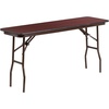 image:imageFlash Furniture 5 ft Laminate Folding Training Table Mahogany  Durable Construction Commercial Use
