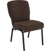 image:imageFlash Furniture Advantage Signature Elite Tan Speckle Church Chair  20 in Wide  Durable Construction Commercial UseJava FabricBlack Frame
