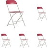 image:imageFlash Furniture Hercules Series Plastic Folding Chair  White  6 Pack 650LB Weight Capacity amp Elon 6Foot BiFold Granite White Plastic Banquet and Event Folding TableRed