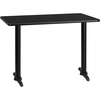 image:imageFlash Furniture Stiles 30 x 42 Rectangular Black Laminate Table Top with 5 x 22 Table Height Bases  Table Height Laminate Commercial Use Durable ConstructionBlack
