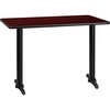 image:imageFlash Furniture Stiles 30 x 42 Rectangular Black Laminate Table Top with 5 x 22 Table Height Bases  Table Height Laminate Commercial Use Durable ConstructionMahogany