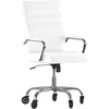 White Leathersoft/Chrome Frame