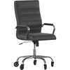 Black Leathersoft/Chrome Frame