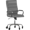 Gray Leathersoft/Chrome Frame