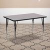 image:imageFlash Furniture Wren 30W x 72L Rectangular Yellow Thermal Laminate Activity Table  Standard Height Adjustable Legs  Height Adjustable Standard Legs Thermal Laminate 30x72 in FootprintGrey